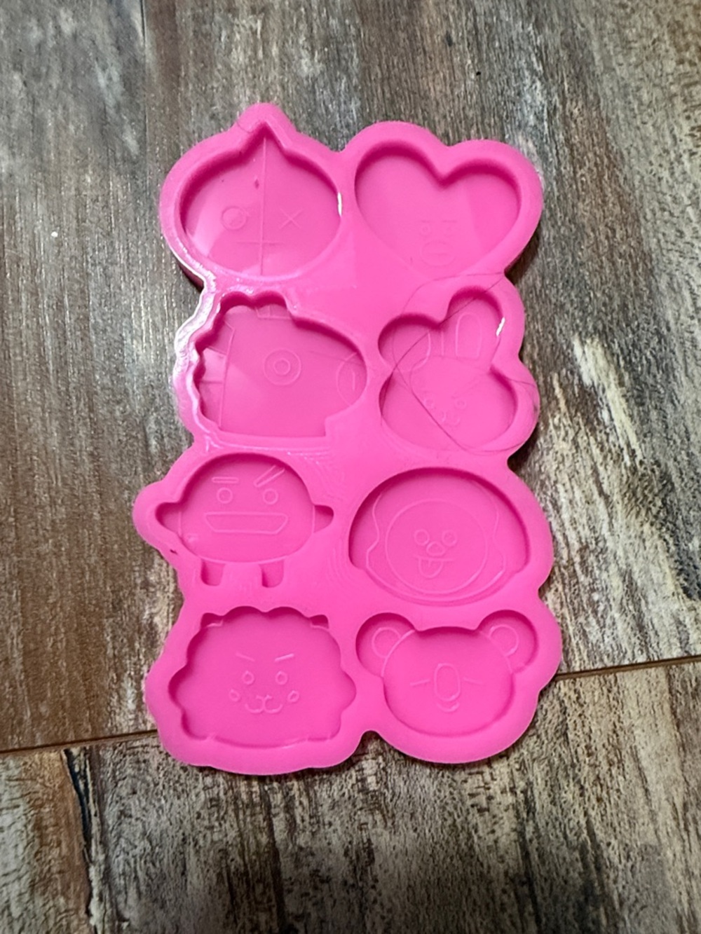 BT21 Pink Silicone Small Mold Tray